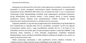 Pismo Wielkopolskiej Izby Rolniczej w Poznaniu
