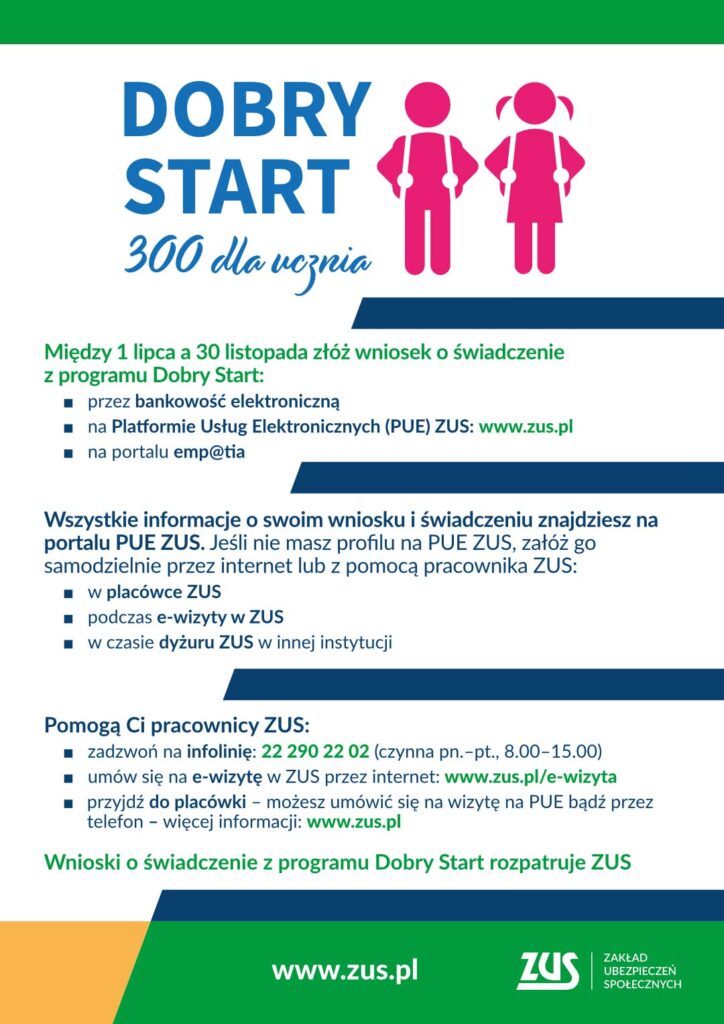 Program Dobry Start - 300+ dla ucznia
