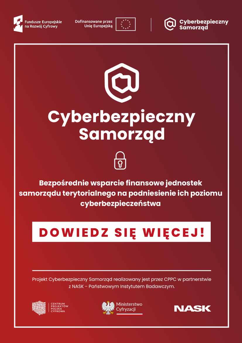 Dotacja pozyskana w konkursie grantowym „Cyberbezpieczny Samorząd” 