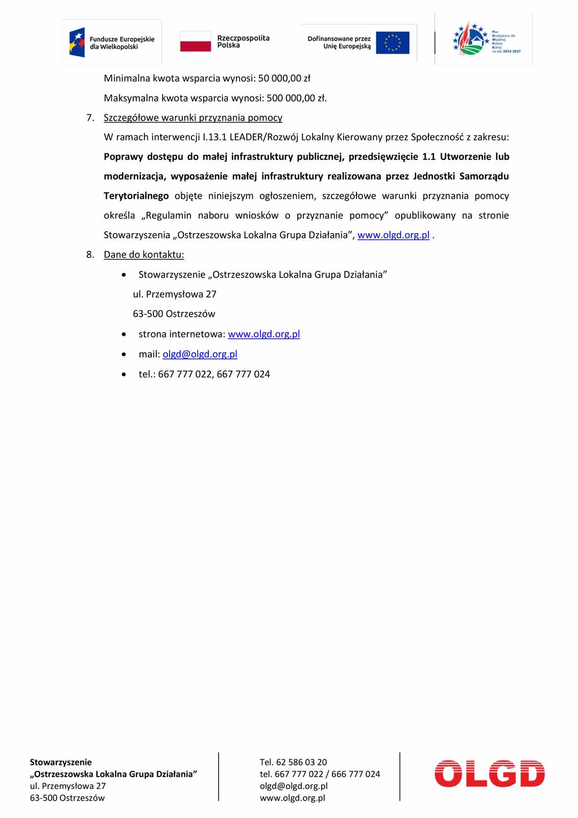Ogłoszenie o naborze nr 1/2025 w ramach PS WPR