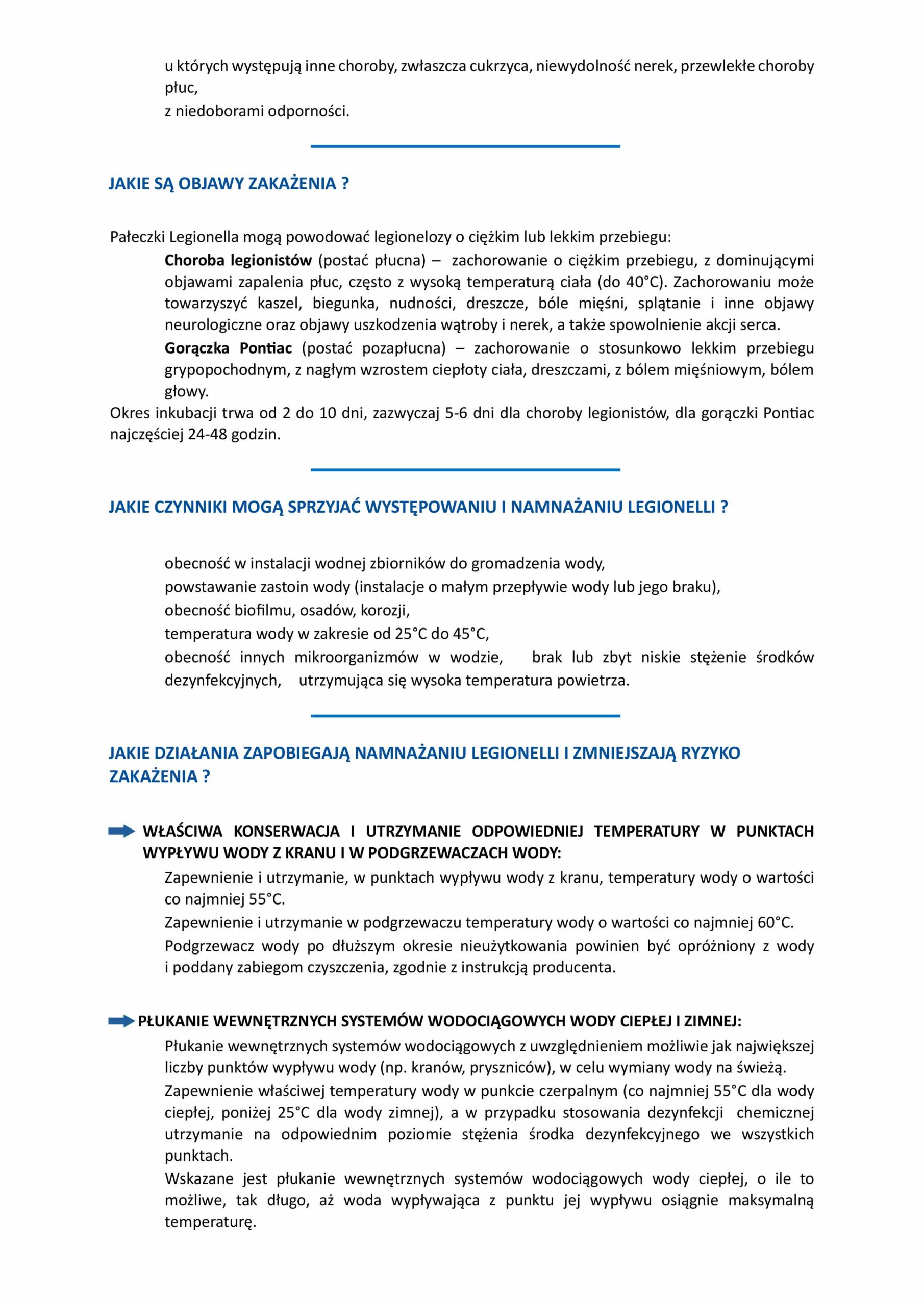 LEGIONELLA  – NAJWA Ż NIEJSZE INFORMACJE, KTÓRE WARTO ZNAĆ   