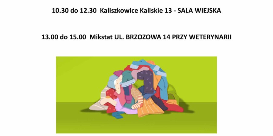 Zbiórka odzieży i tekstyliów odbędzie się  14 czerwca 2025 r.