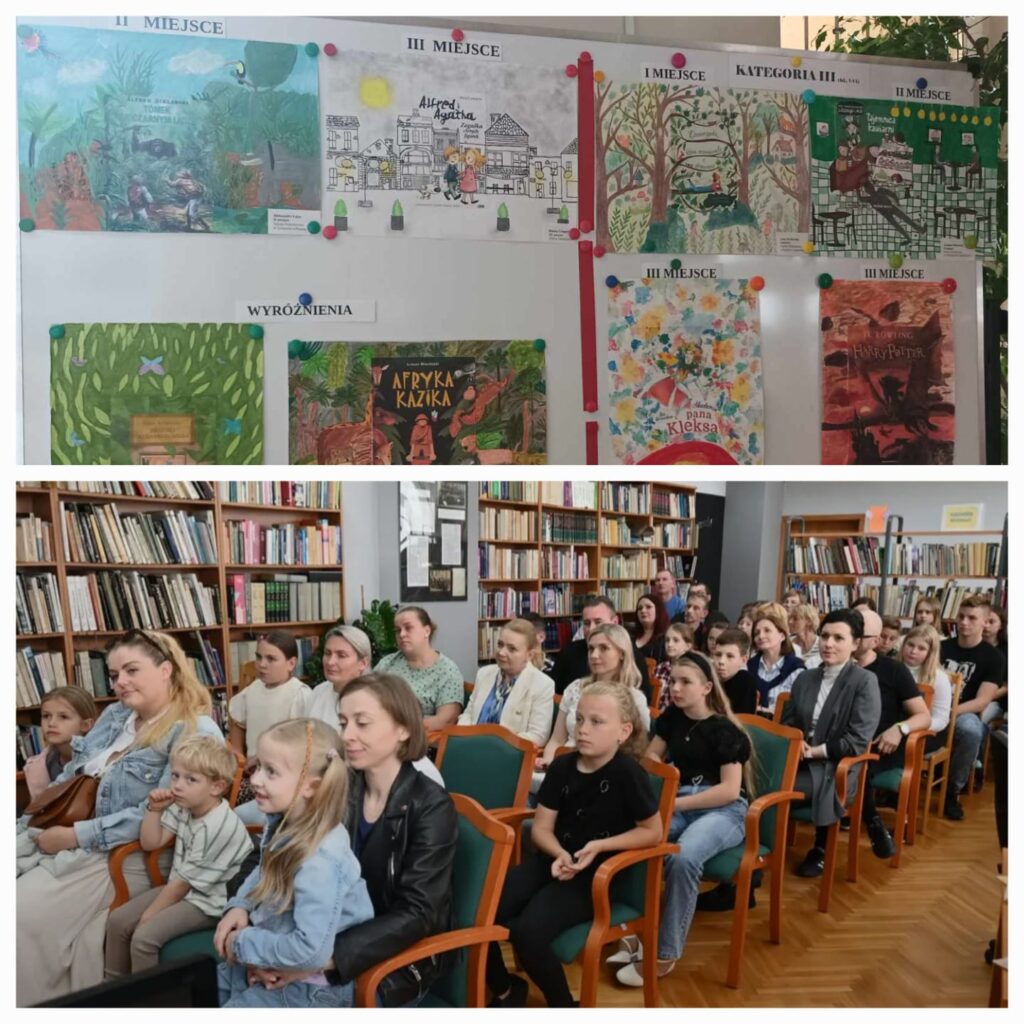 10 czerwca 2025 roku w Bibliotece Publicznej Miasta i Gminy Ostrzeszów im. Stanisława Czernika odbyło się uroczyste podsumowanie Powiatowego Konkursu Plastycznego pt. „Wokół okładki”