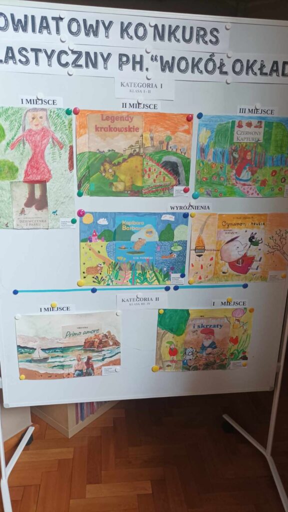 10 czerwca 2025 roku w Bibliotece Publicznej Miasta i Gminy Ostrzeszów im. Stanisława Czernika odbyło się uroczyste podsumowanie Powiatowego Konkursu Plastycznego pt. „Wokół okładki”