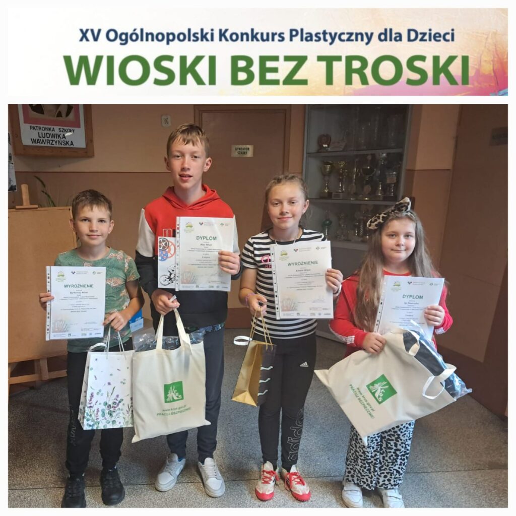 LAUREACI KONKURSU PLASTYCZNEGO KRUS „WIOSKI BEZ TROSKI”