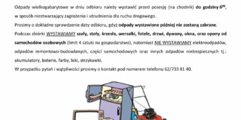 ZBIÓRKA ODPADÓW WIELKOGABARYTOWYCH