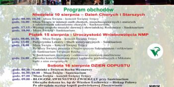 Uroczystości odpustowe w Diecezjalnym Sanktuarium Świętego Rocha w Mikstacie