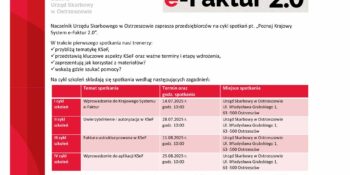 Urząd Skarbowy w Ostrzeszowie zaproszenie na cykl spotkań dot. KSeF