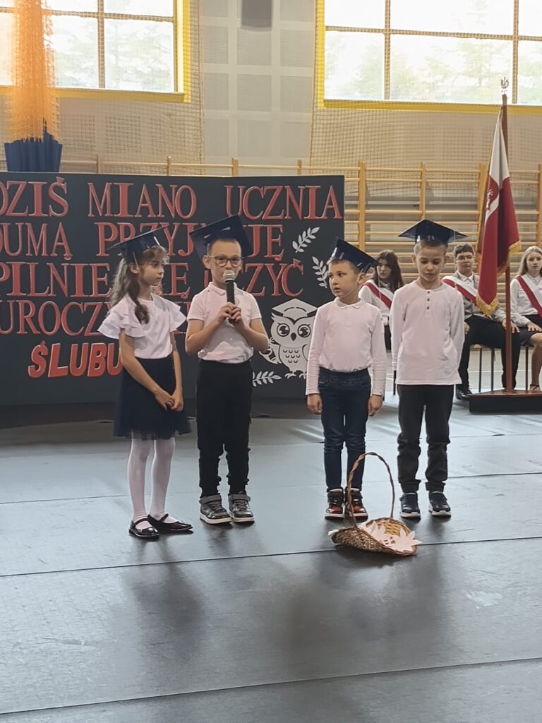 24 października 2025 roku w Szkole Podstawowej im. Ewarysta Estkowskiego w Mikstacie odbyła się wyjątkowa uroczystość –ślubowanie uczniów klas pierwszych.