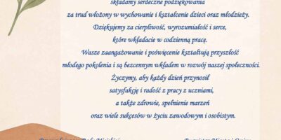 Życzenia z okazji Dnia Nauczyciela