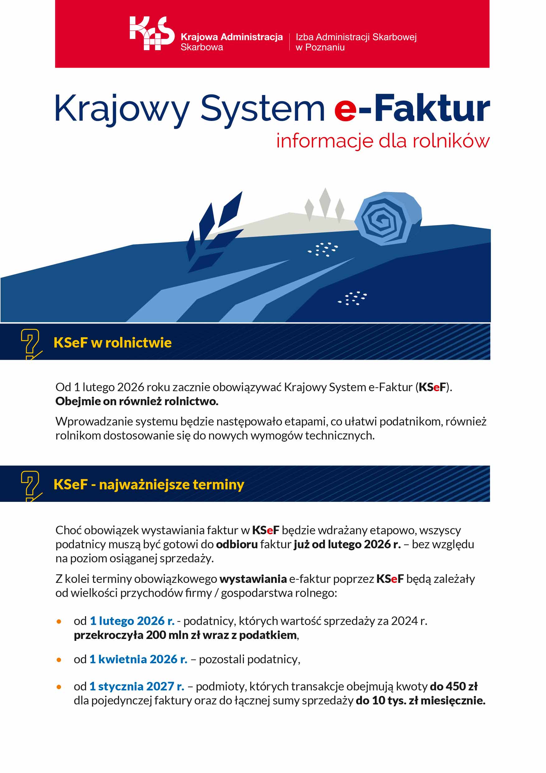 KSeF informacje dla rolników