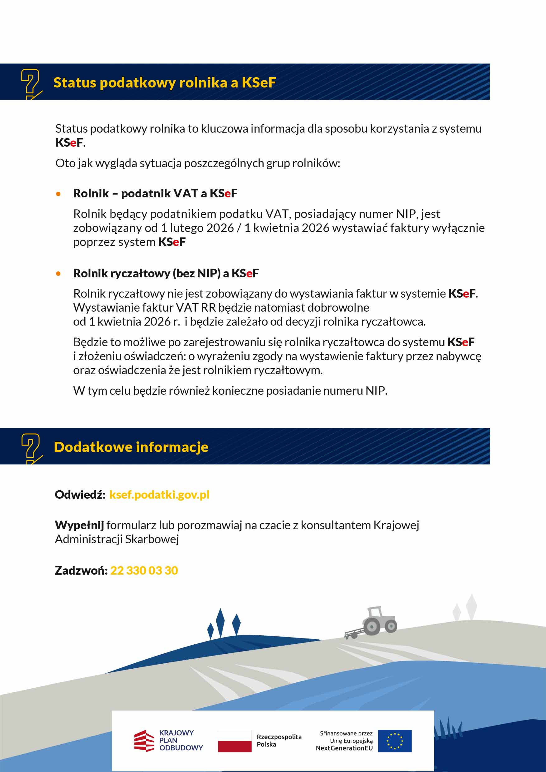 KSeF informacje dla rolników