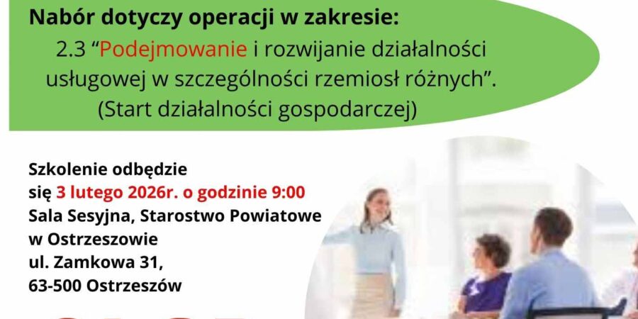 Szkolenie dla przyszłych wnioskodawców