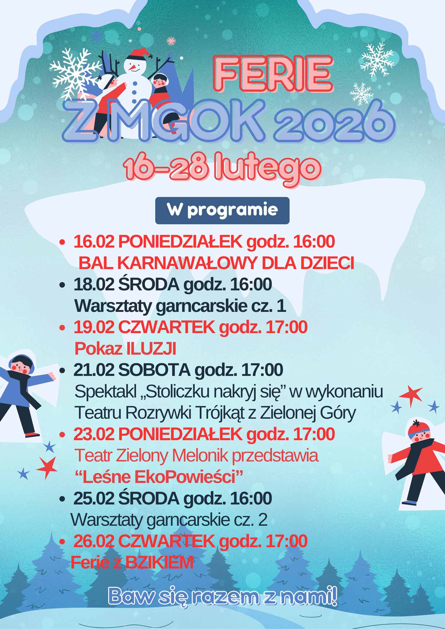 Ferie 2026 z MGOK