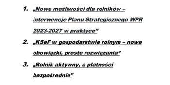 Szkolenie dla rolników