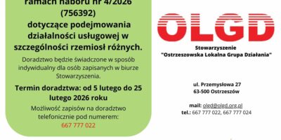 Bezpłatne doradztwo w ramach naboru